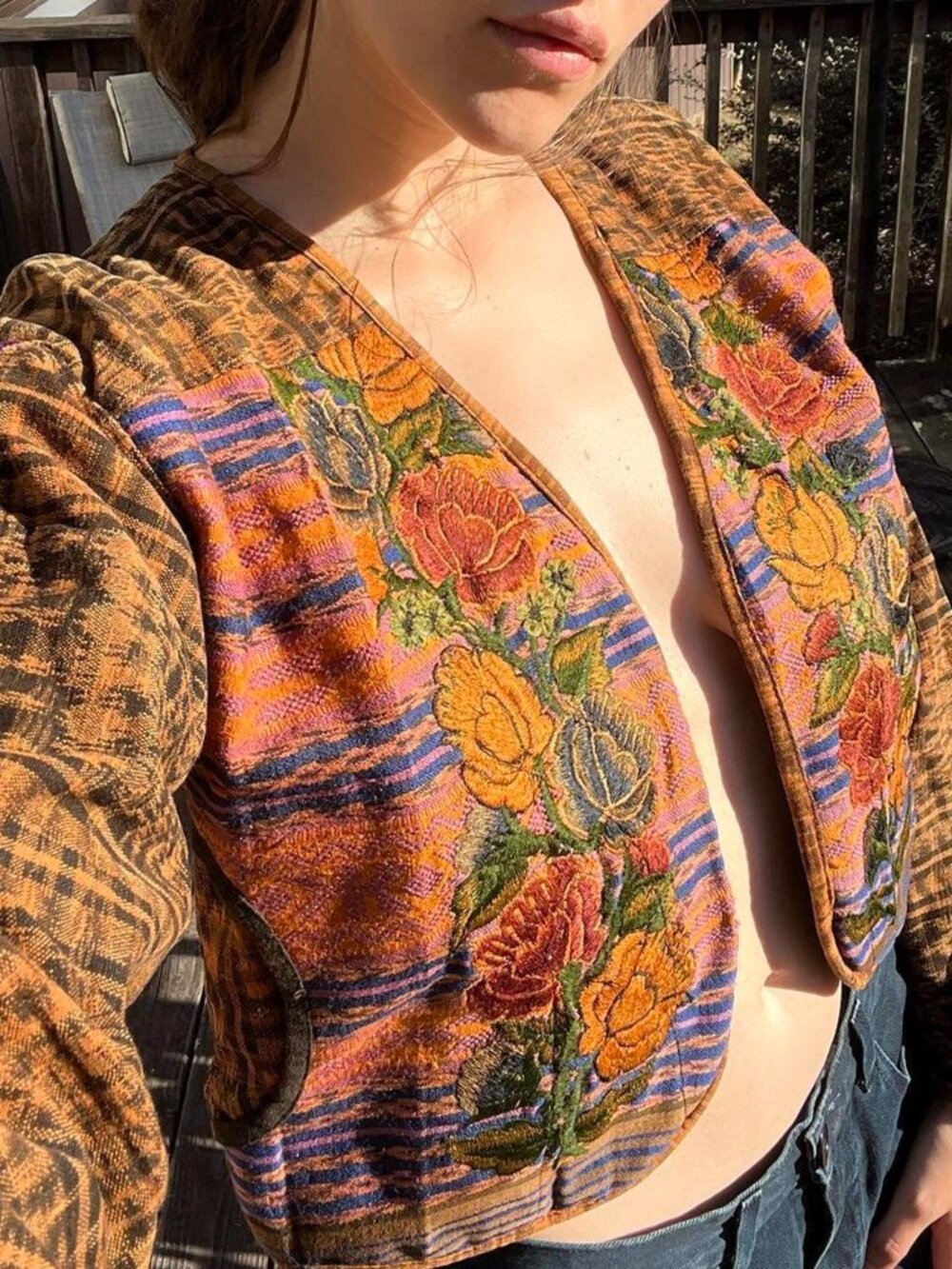 vintage Mayan embroidered jacket